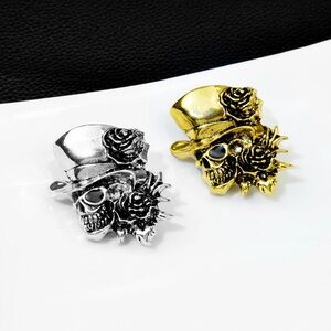 Alloy Wear Flower Skeleton Pin Halloween Jewelry